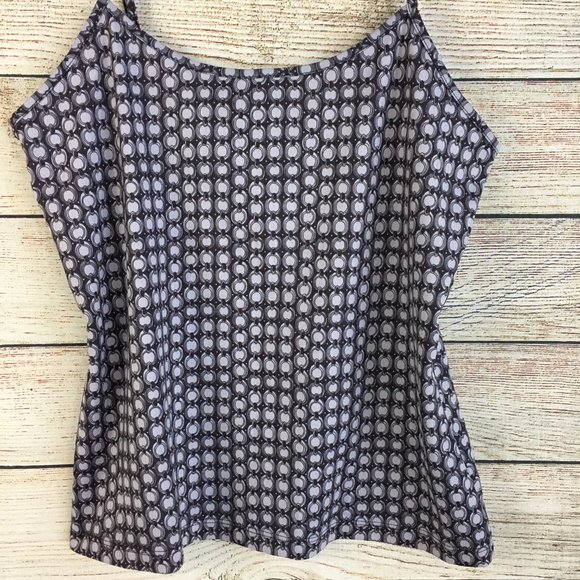 Apostrophe Camisole Top Chain Link Geometric Design Purple Lavender - Picture 2 of 9